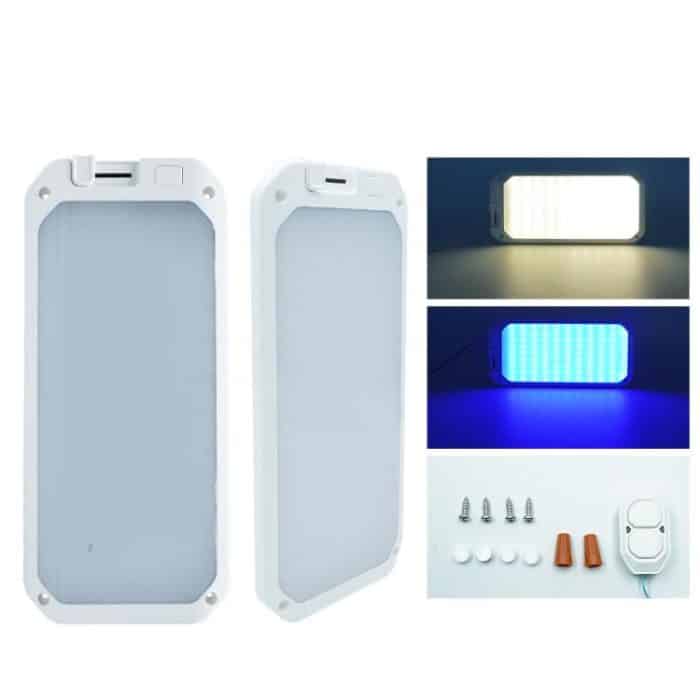 12-30V RV Licht 198 LEDs 3-Farben-Temperatur Dimmbare Dach Licht, Yellow White Light, Blue White Light, Yellow White Light With Remote, Blue White Light With Remote – Bild 2