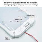 12-30V RV Licht 198 LEDs 3-Farben-Temperatur Dimmbare Dach Licht, Yellow White Light, Blue White Light, Yellow White Light With Remote, Blue White Light With Remote – Bild 5