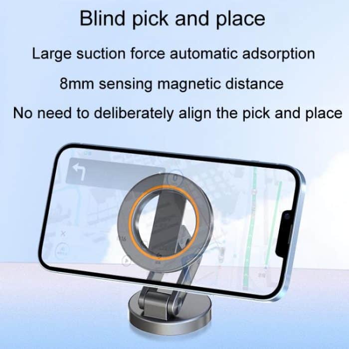 JK-319 Universelle faltbare Auto-Handyhalterung Auto-Armaturenbrett drehbare magnetische Navigationshalterung – Bild 5