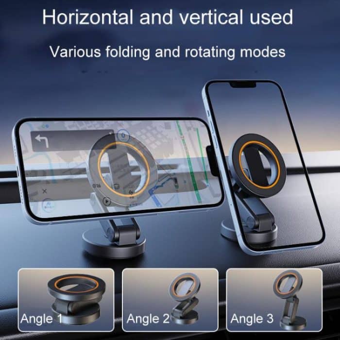 JK-319 Universelle faltbare Auto-Handyhalterung Auto-Armaturenbrett drehbare magnetische Navigationshalterung – Bild 9