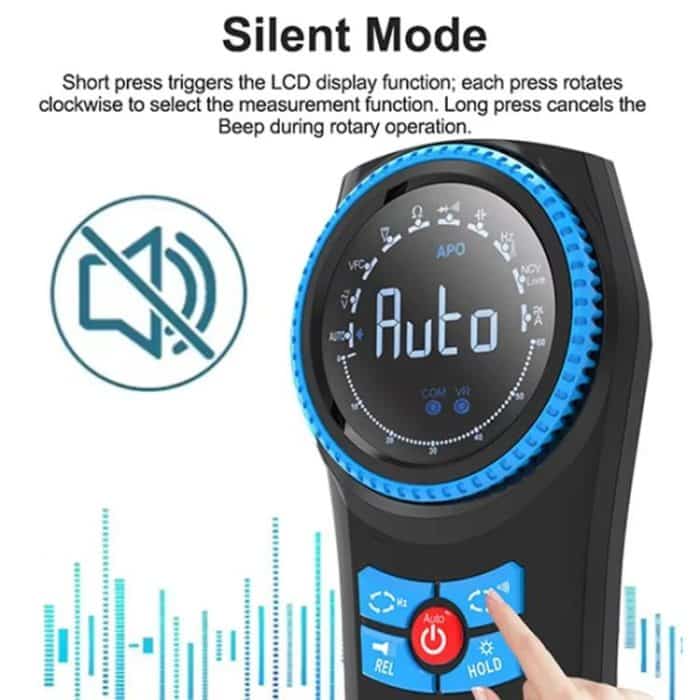 Rotierendes Multimeter mit automatischer Bereichswahl, Spannungs- und Widerstandsmessung, Summer, DT-24R – Bild 4