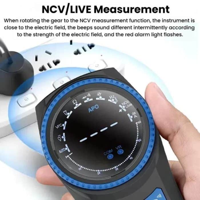 Rotierendes Multimeter mit automatischer Bereichswahl, Spannungs- und Widerstandsmessung, Summer, DT-24R – Bild 5