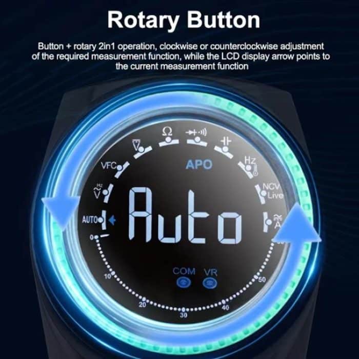 Rotierendes Multimeter mit automatischer Bereichswahl, Spannungs- und Widerstandsmessung, Summer, DT-24R – Bild 8
