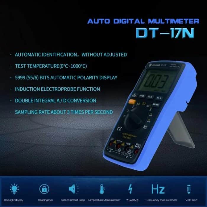Auto Range Digital Multimeter LCD Display Tester Stift Hohe Präzision Messung Von Kapazität Spannung Strom, DT-17N – Bild 5