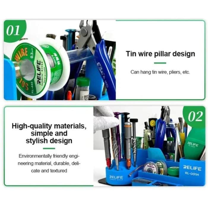 RELIFE RL-001H Rotary Organizer Handy Reparatur Werkzeug Teile Schraubendreher Lagerung Rack – Bild 6