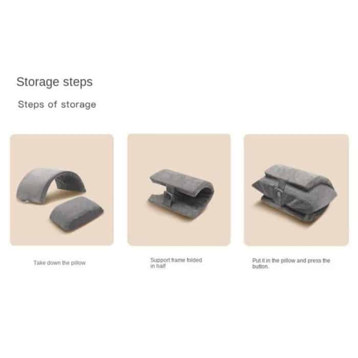 Klappbares Nickerchenkissen fürs Büro, tragbares Schlafkissen für den Schreibtisch, Foam Pink, Foam Light Gray, Foam Dark Gray, L Foam Pink, L Foam Light Gray, L Foam Dark Gray, L Latex Dark Gray – Bild 6