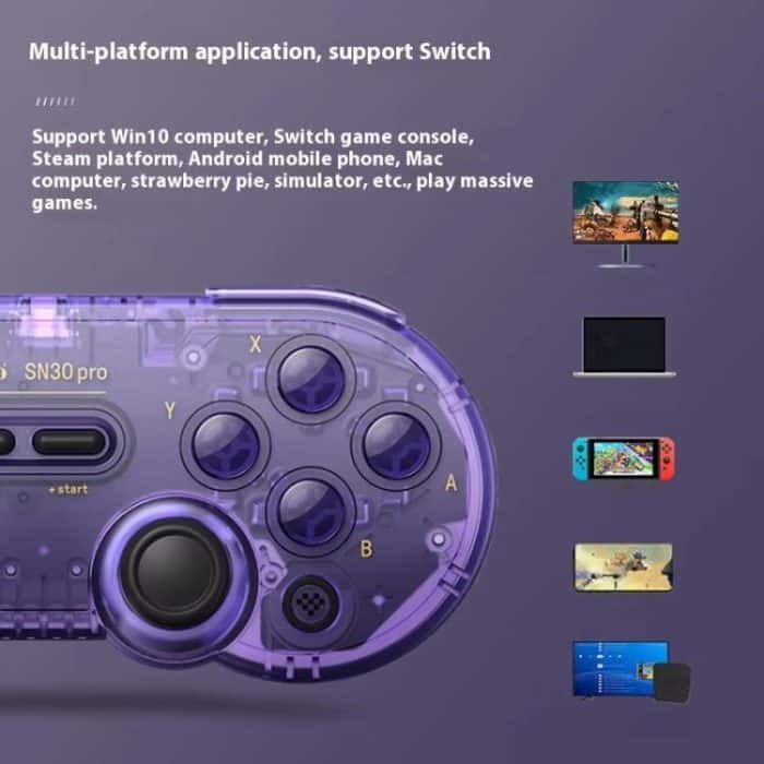 8BitDo SN30 Pro Retro Special Edition Durchscheinendes kabelloses Bluetooth-Gamepad für mehrere Plattformen – Bild 5