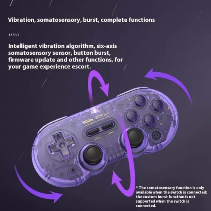 8BitDo SN30 Pro Retro Special Edition Durchscheinendes kabelloses Bluetooth-Gamepad für mehrere Plattformen – Bild 6