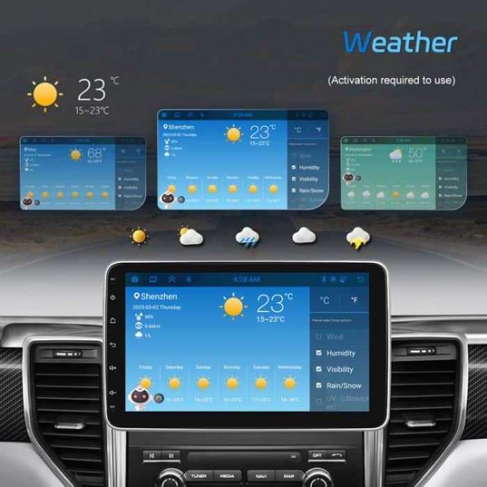 10 zoll Android 13,0 Universal Player Auto Umkehr Center Control Integrierte Maschine, 4+64G – Bild 17