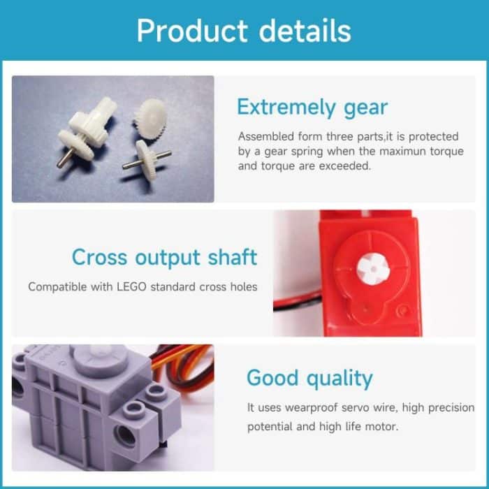 Programmierbarer Geekservo für DIY-Elektronik-Smart-Car, Building Block Motor, Building Block Servo Gen 1, Building Block Servo Gen 2 – Bild 8