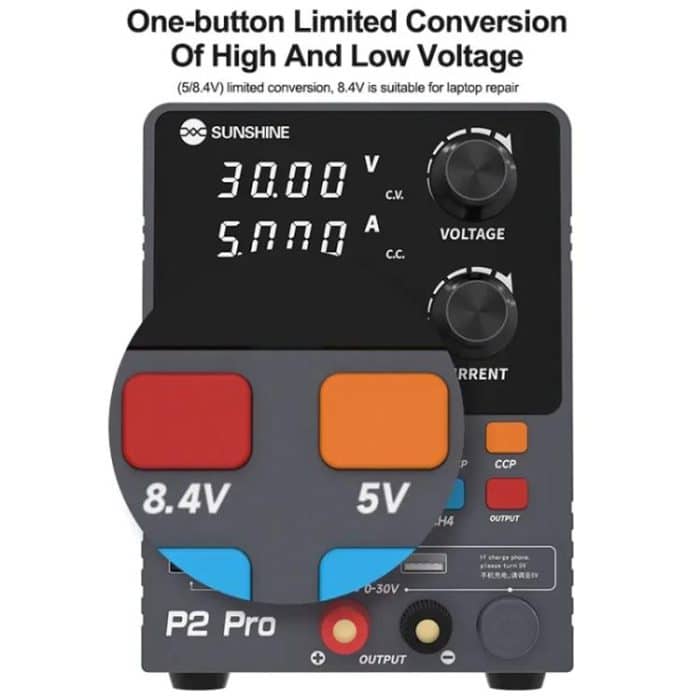SUNSHINE P2 Pro 330 W Intelligenter DC-Spannungsregler, Stromversorgung, Ringkerntransformator, 30 V, 5 A Ausgang, Reparaturwerkzeug, SUNSHINE P2 Pro – Bild 4