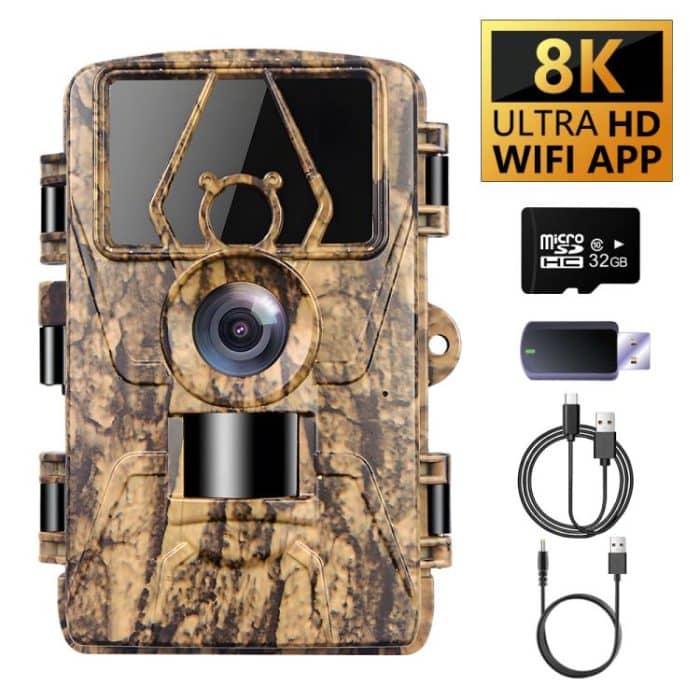Ultra HD 8K Video 60MP Foto APP WIFI Outdoor Jagdkamera, PR801W WIFI Version – Bild 2
