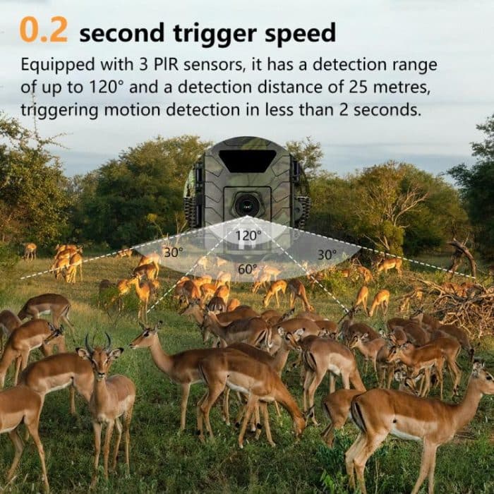 Ultraklare 8K-Video-60MP-Foto-WLAN-Jagdkamera, PR803W – Bild 6