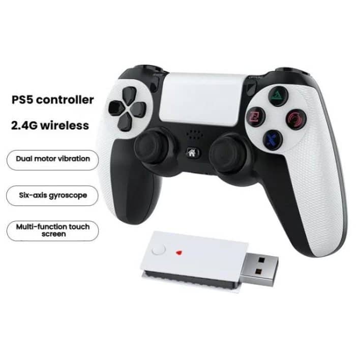 2,4G Dual Motor Dual Vibration 6-Achsen Wireless Gamepad für PS4 / PS5 / Android / iOS / PC – Bild 6