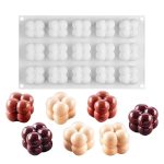 15-Cavity Magic Cube Silikon Mousse Kuchen Form Fondant Kerze Form, 15-Cavity Magic Cube