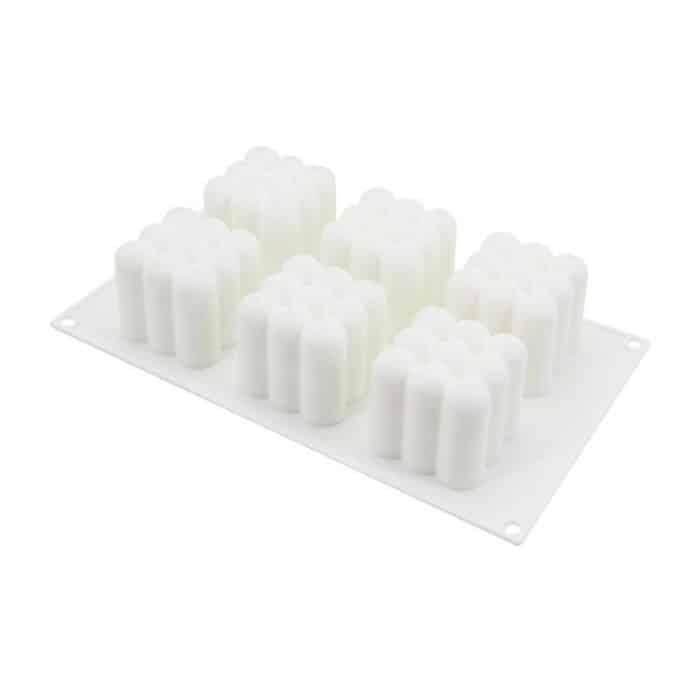 6-fach 3D Zauberwürfel Silikon Mousse Kuchenform Fondant Kerzenform, 6-Cavity 3D Magic Cube – Bild 2