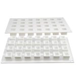 28-Cavity Konkaven Gänseleber Mousse Kuchen Form 3D Kleine Quadratische Schokolade Silikon Form – Bild 2