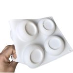 6-fach Runde konkave Blumentöpfe Mousse Form Silikon Dessert Kuchen Form – Bild 3