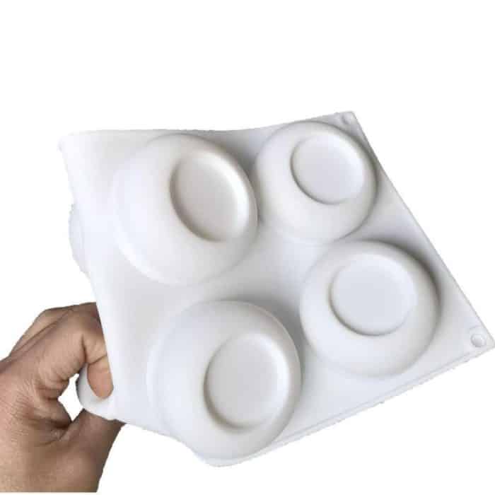 6-fach Runde konkave Blumentöpfe Mousse Form Silikon Dessert Kuchen Form – Bild 3