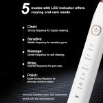 Sarmocare S100 IPX7 wasserdichte tragbare elektrische Schallzahnbürste mit 8 Bürstenköpfen – Bild 5