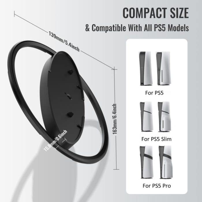 Für PS5 / PS5 Slim / PS5 Pro Spielkonsole Desktop Vertikaler Ständer Rutschfeste Basis – Bild 3