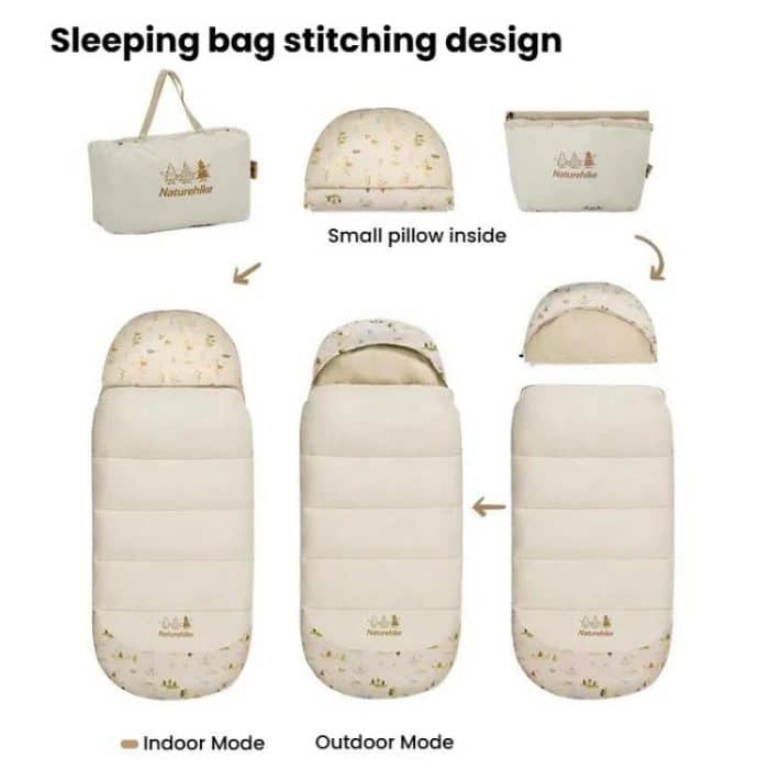 Tragbare Outdoor Camping Baumwolle Kinder Schlafsack Camping Warme Steppdecke, Naturehike BC180 Thin, Naturehike BC300 Thick – Bild 2