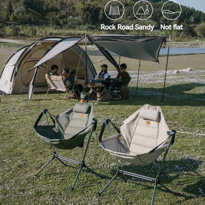 Naturehike Outdoor Klapp Schaukel Stuhl Tragbare Liege Stuhl Freizeit Camping Picknick Schaukel Stuhl – Bild 2