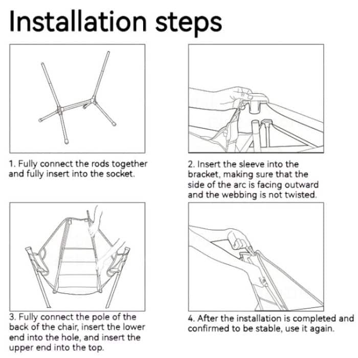 Naturehike Outdoor Klapp Schaukel Stuhl Tragbare Liege Stuhl Freizeit Camping Picknick Schaukel Stuhl – Bild 10