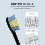 IPX7 wasserdichte, tragbare, wiederaufladbare, kabellose elektrische Schallzahnbürste mit 6 Bürstenköpfen – Bild 5