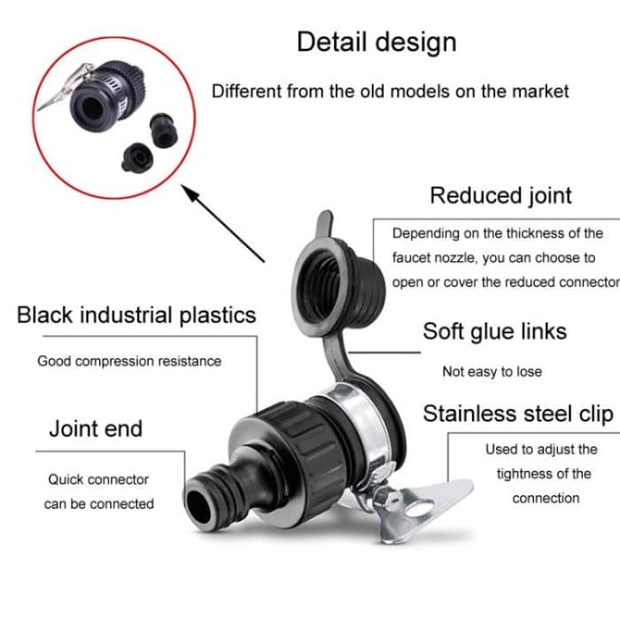 Für Karcher Autowäscher Gartenzubehör 4 / 5 Punkt Universal Wasserhahn Adapter – Bild 3