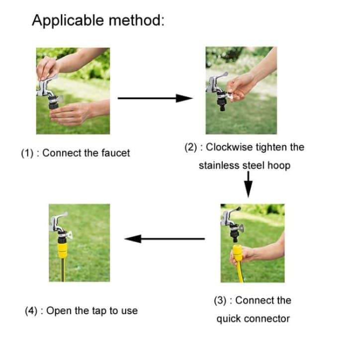 Für Karcher Autowäscher Gartenzubehör 4 / 5 Punkt Universal Wasserhahn Adapter – Bild 5