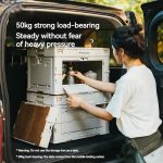 Naturehike Outdoor Große Kapazität Klappbare Aufbewahrungsbox Tragbarer Campingtisch, 23L Light Gray, 52L Light Gray – Bild 3