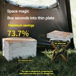 Naturehike Outdoor Große Kapazität Klappbare Aufbewahrungsbox Tragbarer Campingtisch, 23L Light Gray, 52L Light Gray – Bild 5