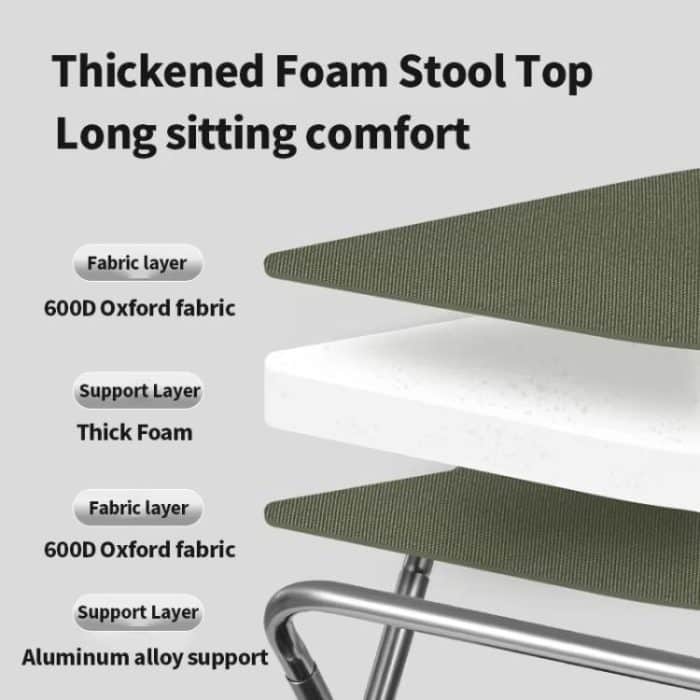 Naturehike Klapphocker Tragbarer Outdoor-Camping-Aluminiumstuhl – Bild 6