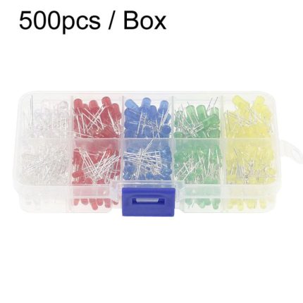 500 teile/schachtel LED 5 Farben Leuchtdiode Boxed Set, F3, F5