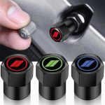 2 Sätze Automodifikation Aluminium-Reifenventilkappen, Graphic Model, Alphabet Model, Red Logo, Blue Logo – Bild 6