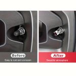 2 Sätze Automodifikation Aluminium-Reifenventilkappen, Auspicious Clouds, Colorful Ribbon – Bild 4