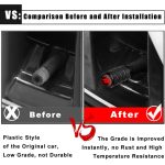 2 Sätze Automodifikation Aluminium-Reifenventilkappen, Red Strip Grid – Bild 4