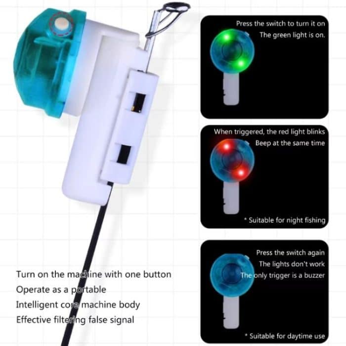 Elektronische Rutenspitzenbeleuchtung für Nachtangeln, Rutenspitzen-Ton- und Lichtsensorlicht – Bild 5