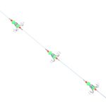 56cm Gesamtlänge Nacht Angeln Fluoreszierende 8-Klaue Angelhaken Tintenfisch String Haken Set, Bagged, Boxed