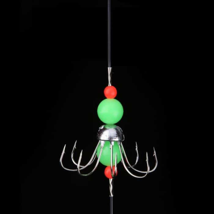 56cm Gesamtlänge Nacht Angeln Fluoreszierende 8-Klaue Angelhaken Tintenfisch String Haken Set, Bagged, Boxed – Bild 2