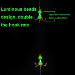 56cm Gesamtlänge Nacht Angeln Fluoreszierende 8-Klaue Angelhaken Tintenfisch String Haken Set, Bagged, Boxed – Bild 4