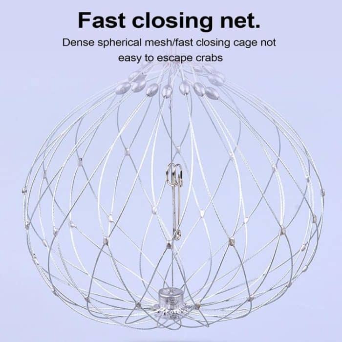 Automatisch einziehbarer Krabbenkäfig, Drahtkrabbenkäfig zum Öffnen und Schließen, Diameter 52cm/16 Strands, Diameter 52cm/20 Strands, Diameter 62cm/20 Strands, Diameter 72cm/20 Strands – Bild 7