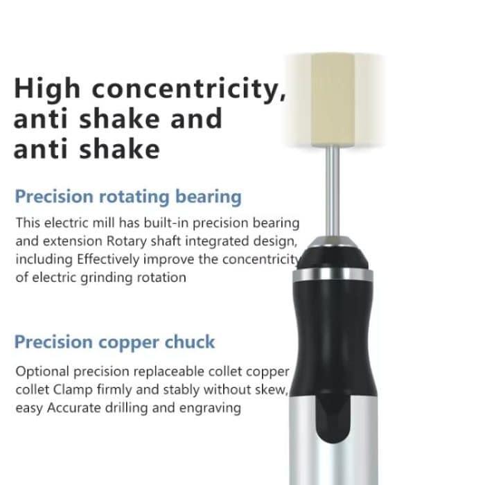 MaAnt D2 Wiederaufladbarer, geschwindigkeitsregulierender elektrischer Schleifstift, kleine Schleifmaschine mit 7 Schleifköpfen – Bild 11