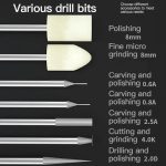 MaAnt D2 Wiederaufladbarer, geschwindigkeitsregulierender elektrischer Schleifstift, kleine Schleifmaschine mit 7 Schleifköpfen – Bild 4