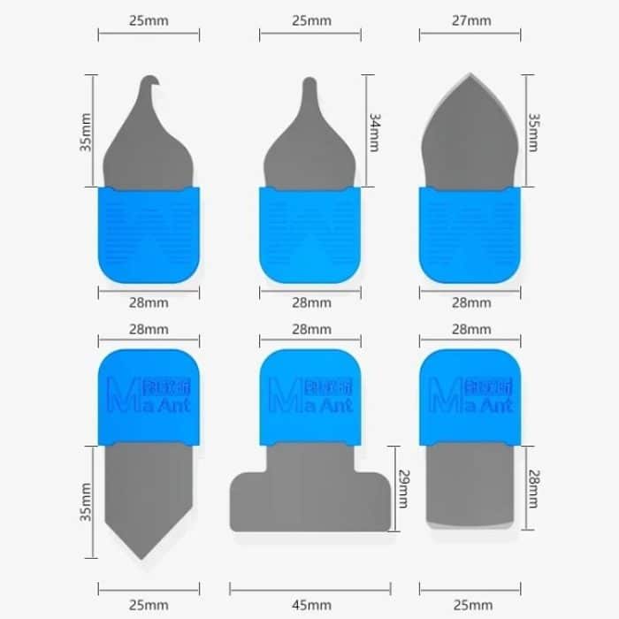 6-in-1-Werkzeugsatz zur Demontage und Reparatur von Mobiltelefonen, ultradünne Klinge zur Demontage gebogener Bildschirme, MY-118 – Bild 3