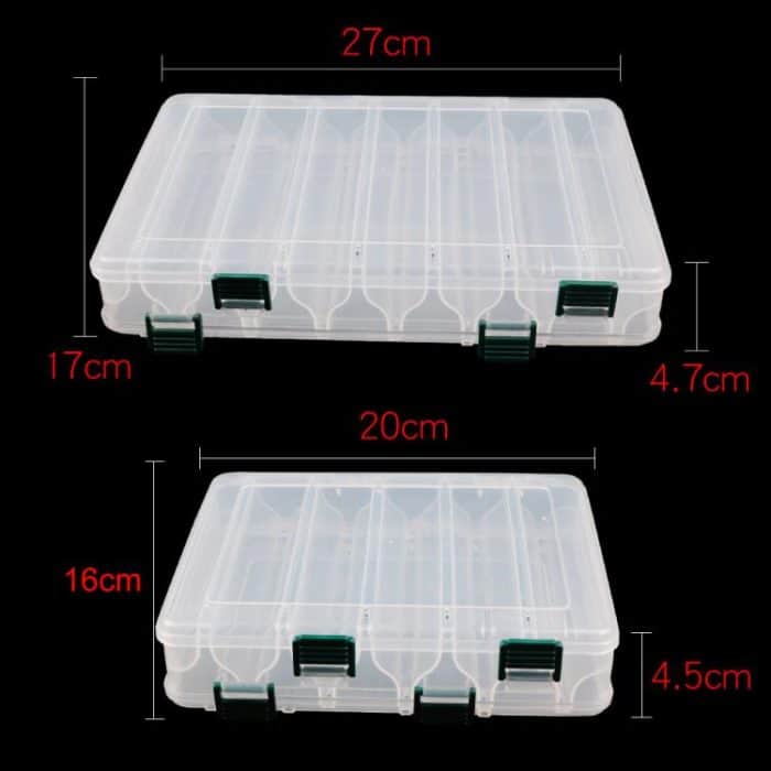Große Kapazität Doppelschicht Köder Aufbewahrungsbox Angelhaken String Haken Werkzeugkasten, 10-grids, 14-grids – Bild 3