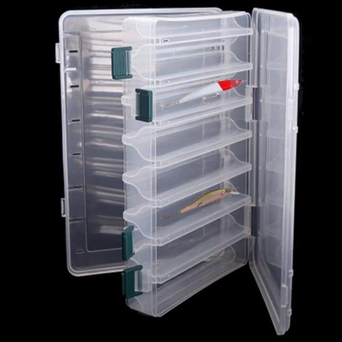 Große Kapazität Doppelschicht Köder Aufbewahrungsbox Angelhaken String Haken Werkzeugkasten, 10-grids, 14-grids – Bild 6