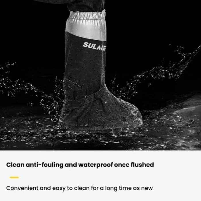 SULAITE Motorrad-Überschuh, verdickt, rutschfest, verschleißfest, Regenschuhe, Outdoor-Reiten, Regenstiefel für Erwachsene, S, M, L, XL, 2XL – Bild 7