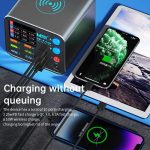 MaAnt DianBa No.1 Pro Multi-Port-Ladegerät 9-Ports mit Digitalanzeige Power Wireless Charger, DianBa No.1 Pro, EU Plug – Bild 15